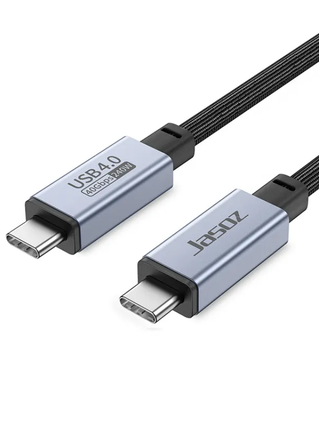 Jasoz D119 Cáp USB4 USB-C to USB-C Hỗ Trợ 8K@60Hz, Truyền Dữ Liệu 40Gbps, Sạc 240W Dài 0.5M Đến 2M