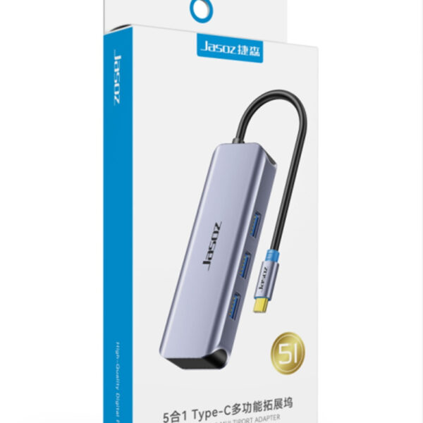 Bộ Chuyển USB Type C Sang HDMI + 3 Cổng USB 3.0 + PD 100W Jasoz T-H109