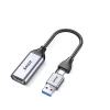 Cáp ghi hình livestream HDMI sang USB, USB-C Jasoz T-G158 hỗ trợ 4K input, 1080P output, vỏ nhôm cao cấp