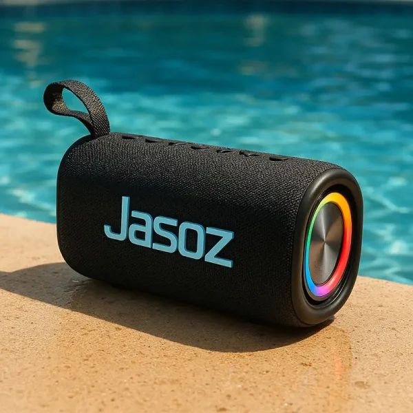 Loa Bluetooth Jasoz T-K162 công suất 20W đặt cạnh hồ bơi, chống nước mưa, Bluetooth 5.2, pin 4000mAh, phù hợp dã ngoại ngoài trời
