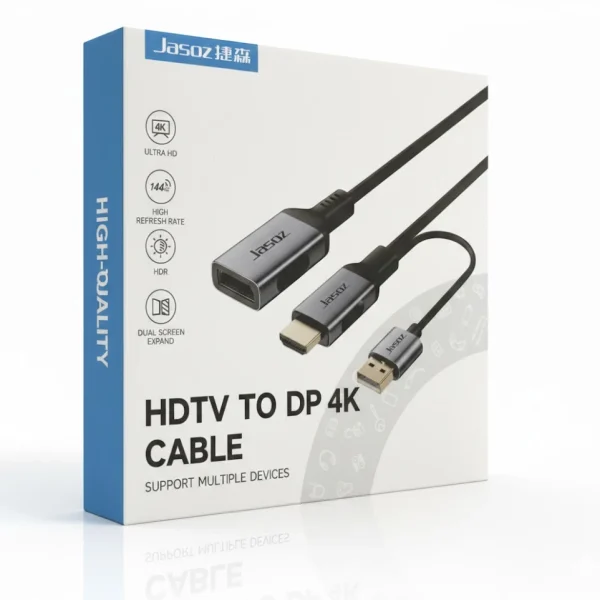 Hộp Sản phẩm Bộ Chuyển HDMI Sang Displayport Jasoz T-A451