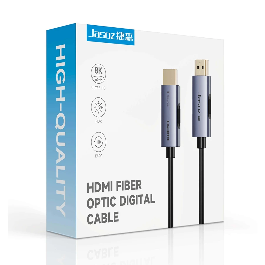 Jasoz A147 Chính Hãng — Hộp Đóng Gói Niêm Phong Hộp đóng gói chính hãng Cáp HDMI 2.1 sợi quang Jasoz A147 — bảo hành 18 tháng tại Jasoz Vietnam,