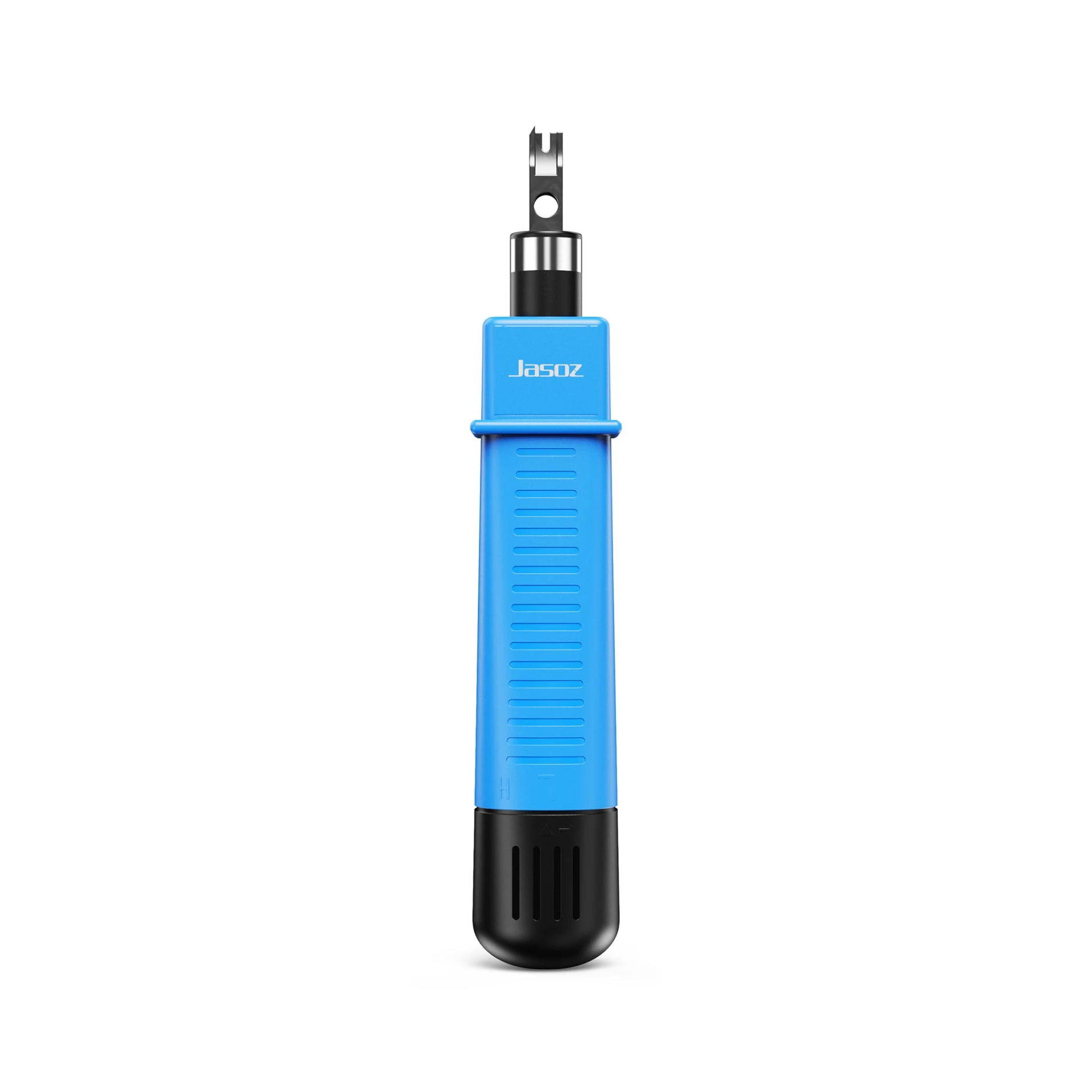 Tool nhấn mạng Jasoz T-E316 Tool nhấn mạng Jasoz T-E316 nhìn chính diện — lưỡi blade 110-type hợp kim gắn sẵn, tay cầm ABS xanh chống trượt, điều chỉnh lực Hi/Lo