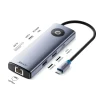 Hub USB-C 8 trong 1 Jasoz T-H138 với cổng HDMI RJ45 SD TF USB3.0 USB2.0 PD100W